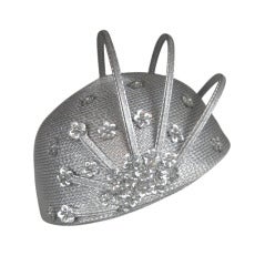 Atomic Silver Sculptural Hat 1960s 11