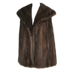 Retro 1960s Mink Swing Cape Vest