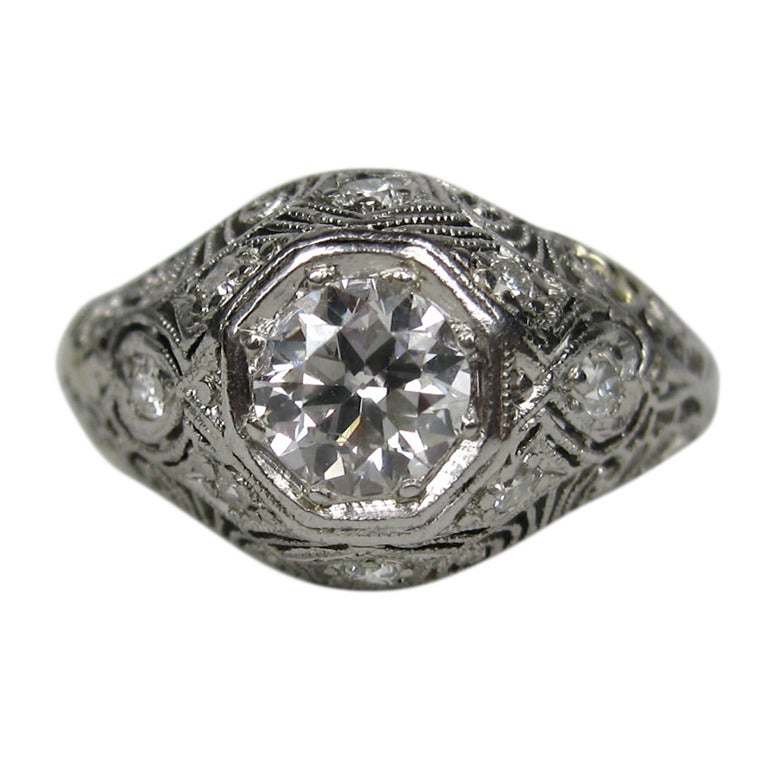 deco filigree engagement rings platinum deco filigree engagement ring for sale at 1stdibs deco filigree engagement rings platinum deco filigree engagement ring for sale at 1stdibs