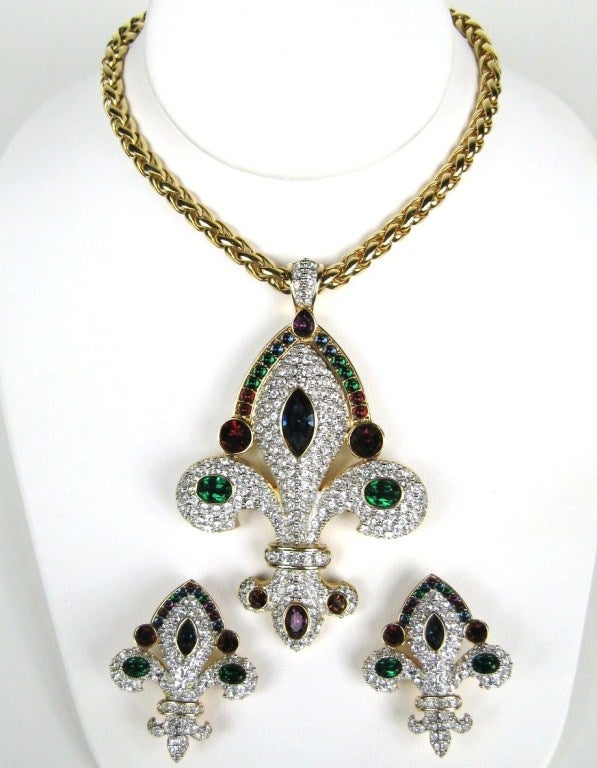 Swarovski jeweler's collection Fleur De Lis Set