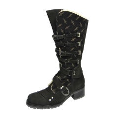 Cesare Paciotti Signature Black Suede Boots 1