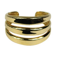 Robert Lee Morris Gold tone Modernist Cuff 1