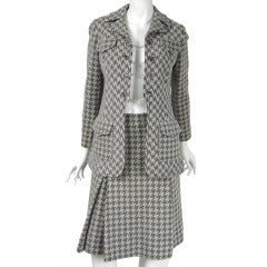 1970's Hounds tooth power Wool Suit 7