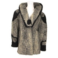 Vintage Rare Silver/ Black Persian Lamb Coat 6