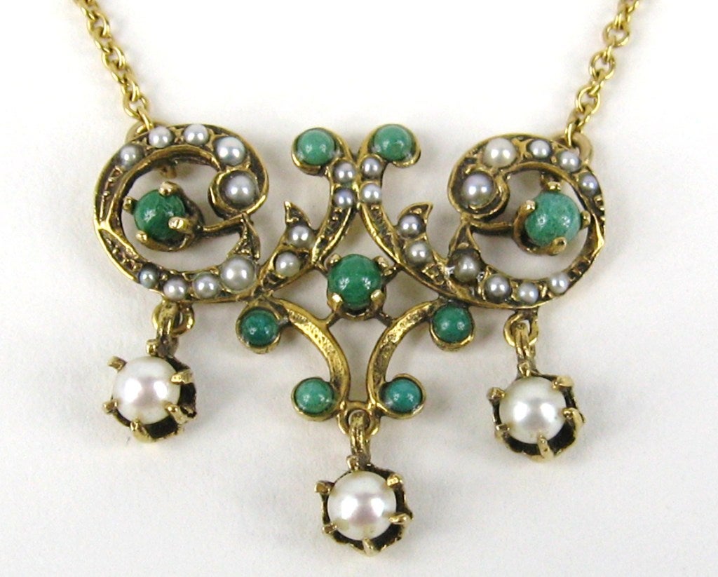 antique art nouveau necklace