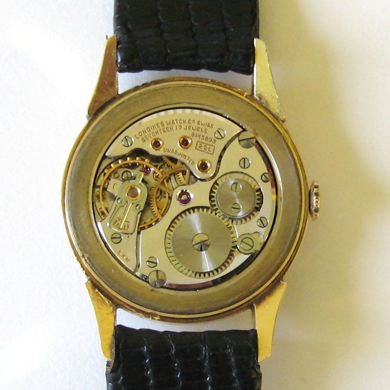 Women's or Men's Longines Yellow Gold Wristwatch Watch