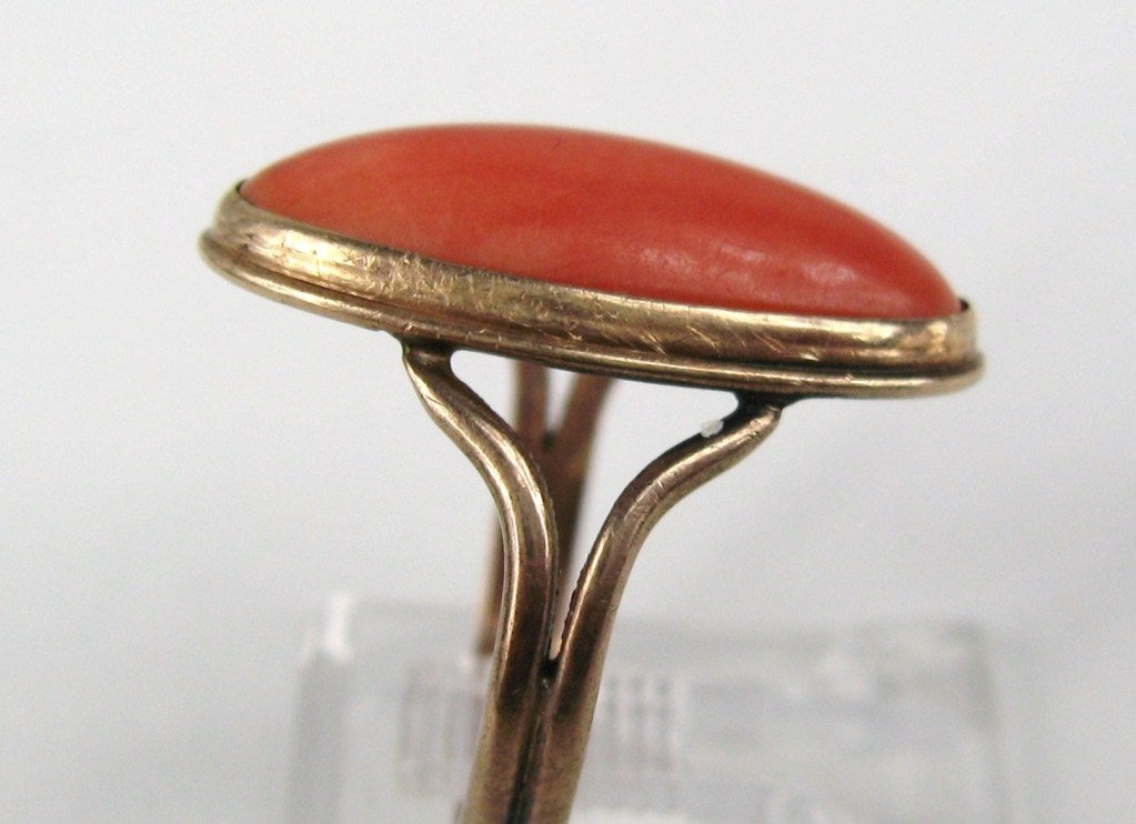 antique coral rings