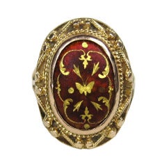 Mid Victorian Garnet Gold Ring 12