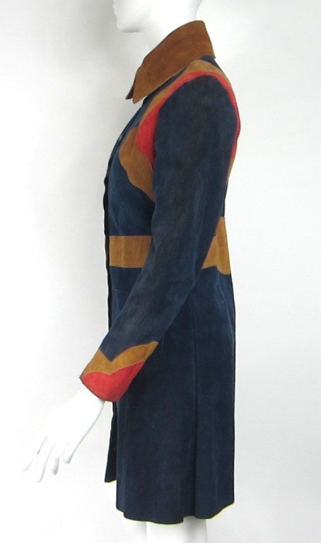 Mod Mod Blue Suede 1960s Jacket 2