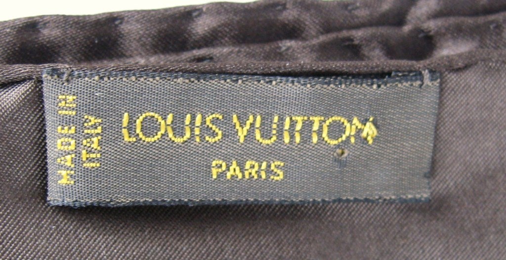Women's or Men's Louis Vuitton Classic Brown  Silk Scarf