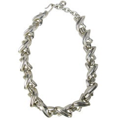 Heavy ROBERT LEE MORRIS Sterling X Motif Necklace 3