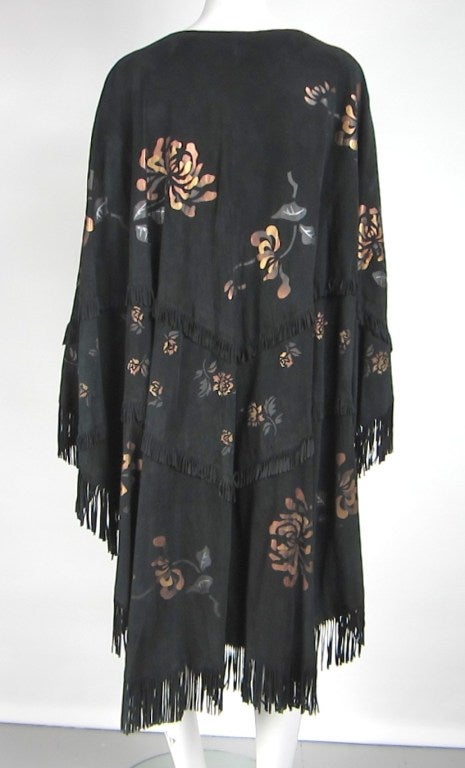 Char Santa Fe Hand Painted Suede Cape 2