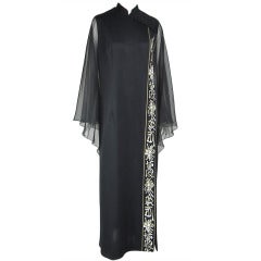 1970s ALFRED SHAHEEN Asian Maxi Dress 11