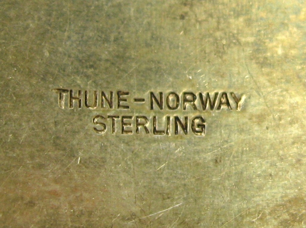 Vintage N. M. Thune  Sterling  Blue Guilloche Enamel Link Bracelet 2