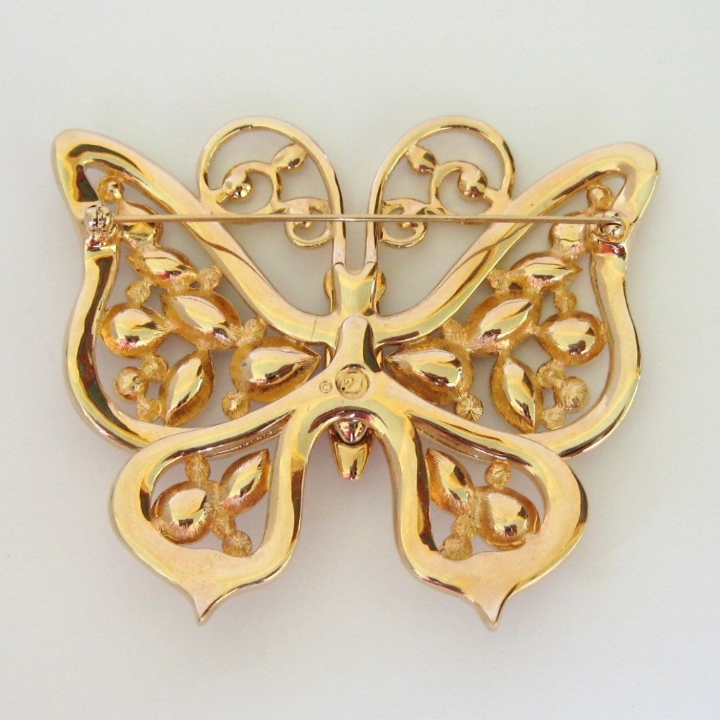 swarovski butterfly brooch