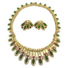 Vintage Marcel Boucher Necklace and Earring Set in original box 10