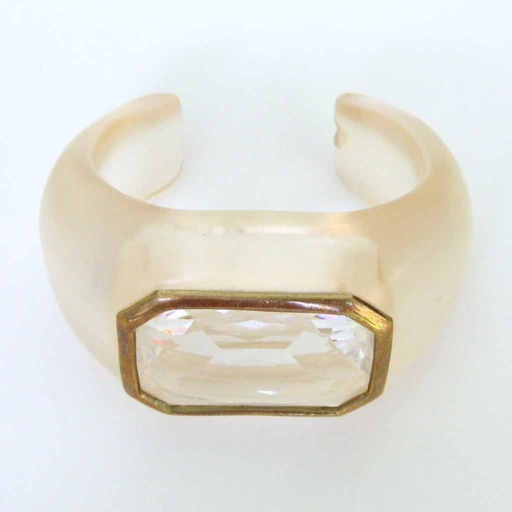 Women's Daniel Swarovski Bracelet Massive Crystal Bezel Cuff