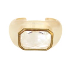 Daniel Swarovski Molded Bracelet Massive Crystal Bezel Cuff 3