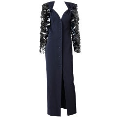 Galanos Dramatic Coat Dress