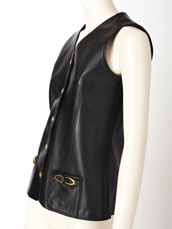 Women's Celine Leather Vest