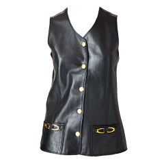 Vintage Celine Leather Vest