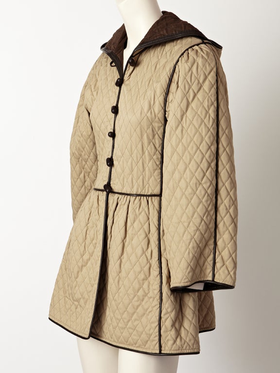 YSL Quilted Hooded  Jacket