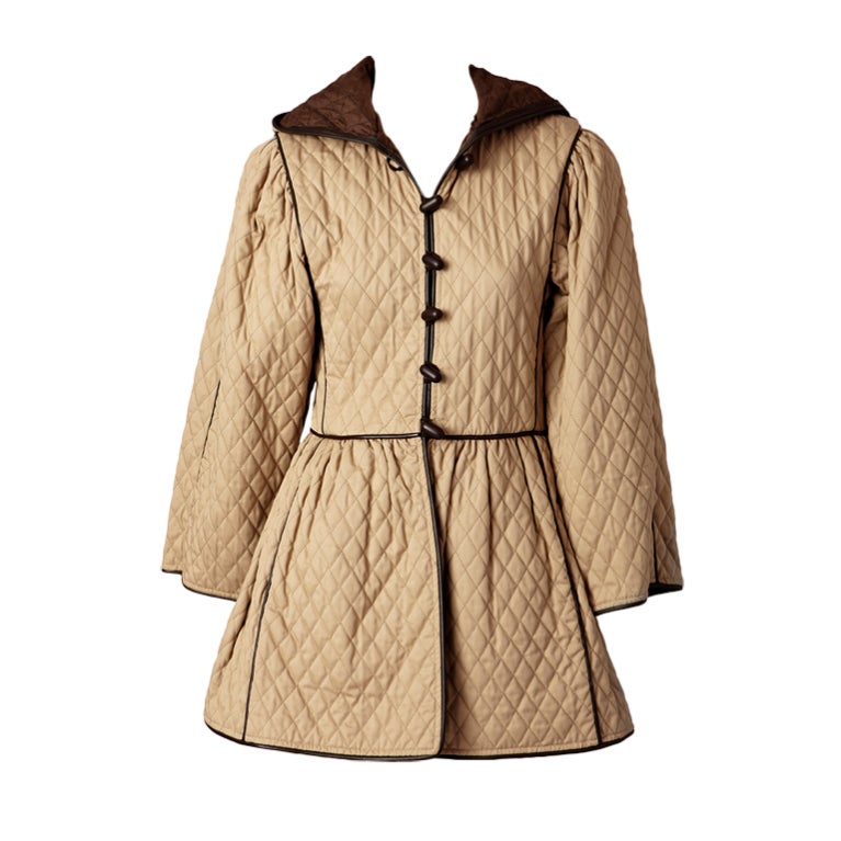 YSL Quilted Hooded  Jacket