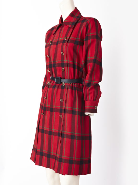 YSl Plaid Day Dress
