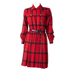 Vintage YSl Plaid Day Dress