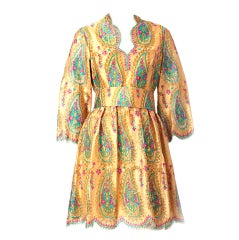 Bill Blass Paisley Cocktail Dress