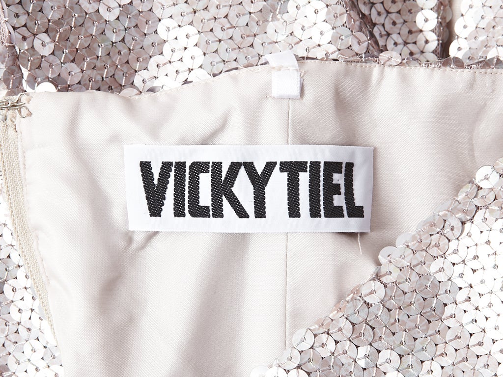 Vickey Tiel Sequined Strapless Gown 2