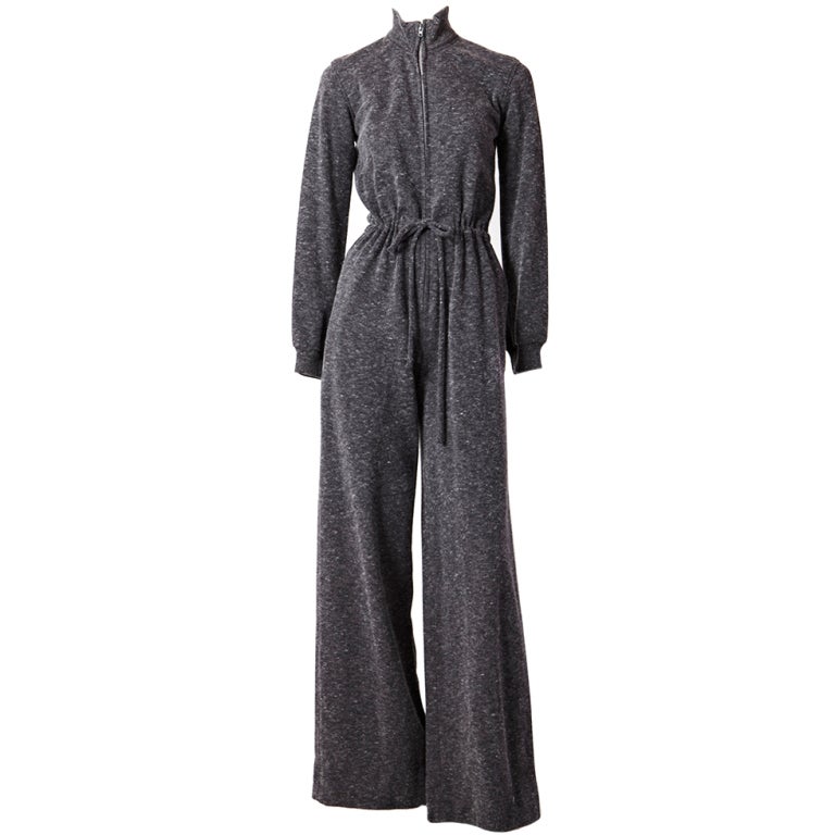 Yves Saint Laurent Wool Knit Jumpsuit at 1stDibs