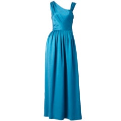 Bill Blass One Shoulder Maxi Dress