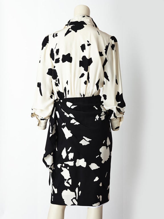 Bill Blass Graphic Print Dress In Excellent Condition In New York, NY