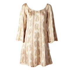 Vintage Jean Muir Paisley Pattern Mini Dress