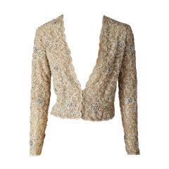 MW Moss Lessage Embroidered On Tulle Jacket