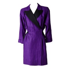 Yves Saint Laurent Linen Tuxedo Dress