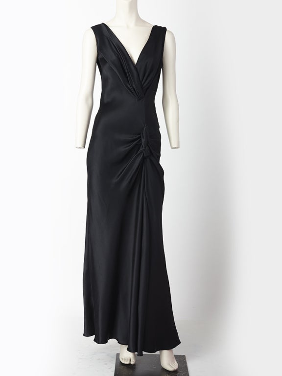 John Galliano for Dior, satin, bias cut gown, with a 