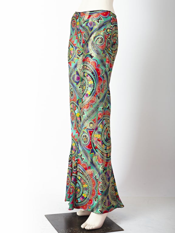 Women's John Galliano Colorful Bell Bottom Pants