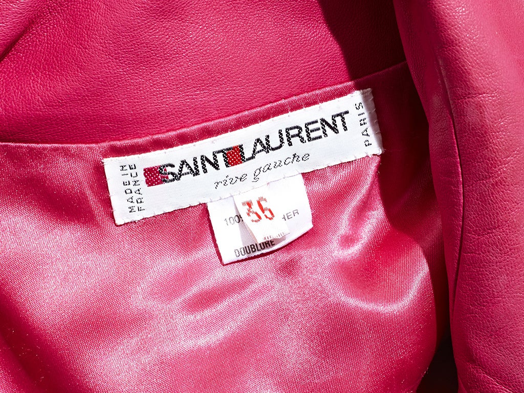 Women's Yves St. Laurent Fuchsia leather Jacket