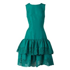 Oscar de la Renta Taffeta Cocktail Dress