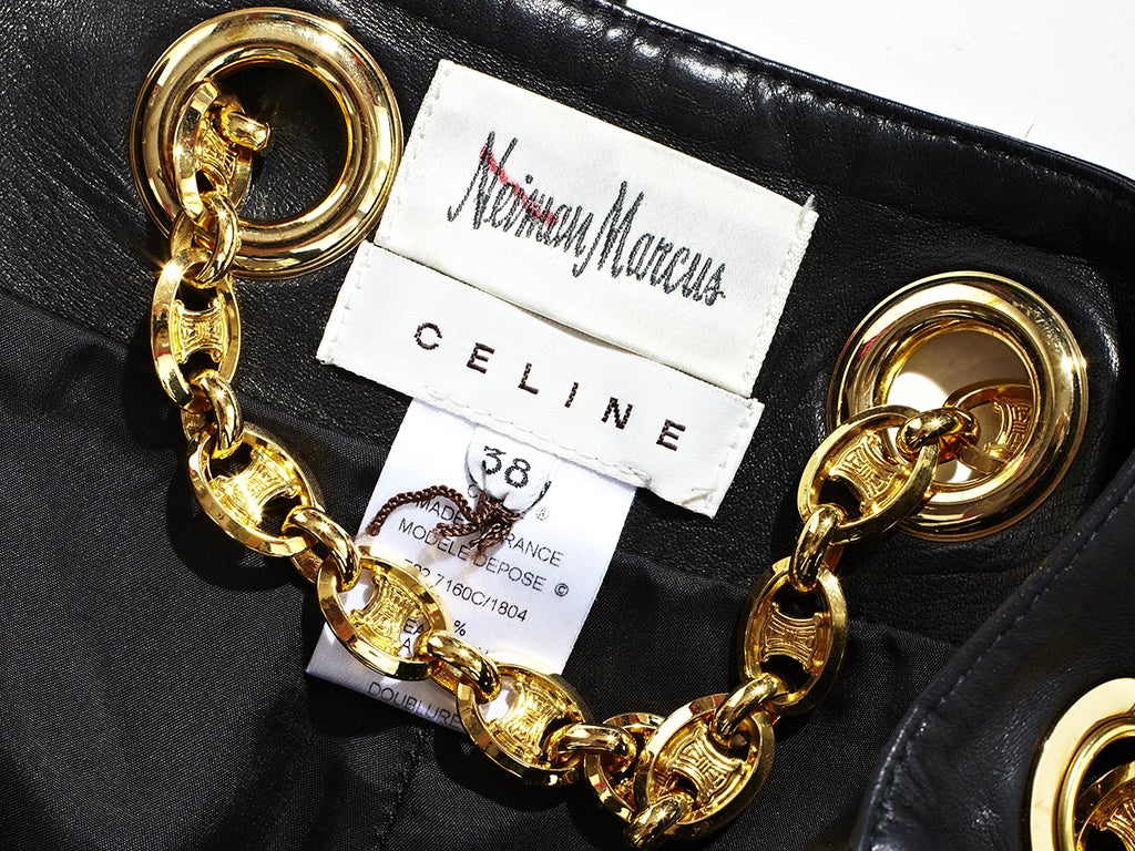 celine pants with logo waistband
