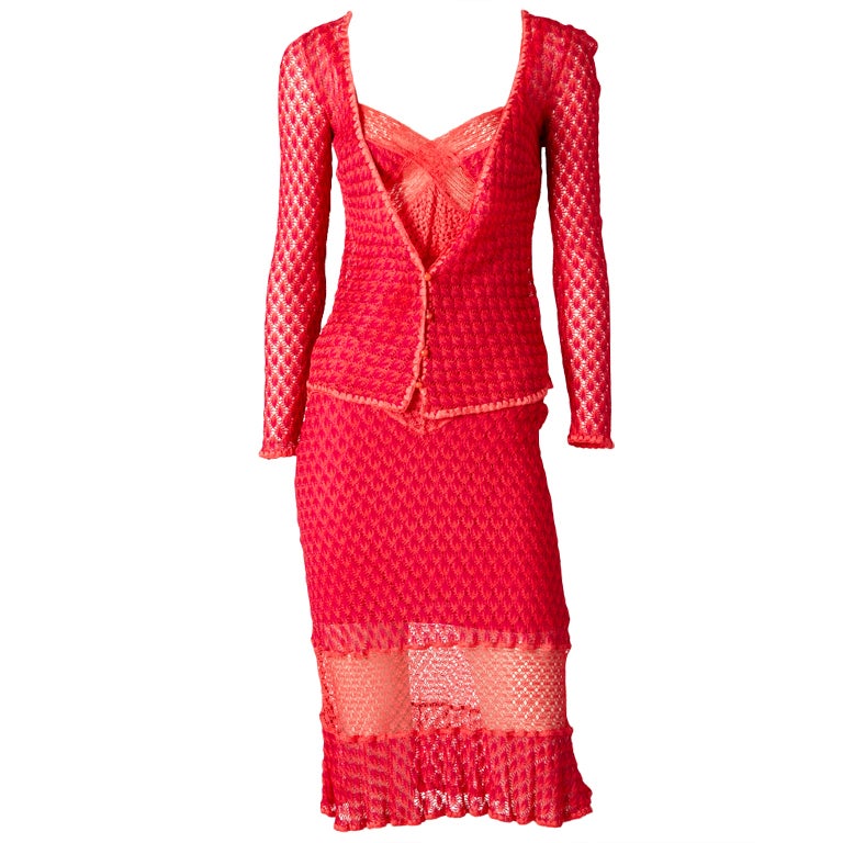 Missoni Coral Knit Dress and Jacket