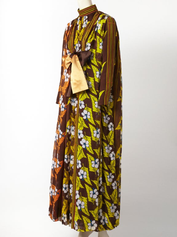 Ronald Amey Floral Chiffon Caftan