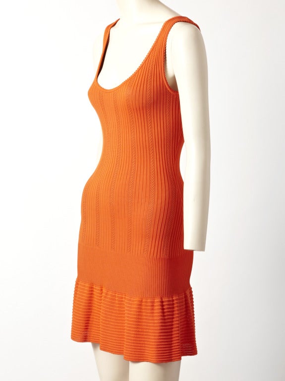 Alaia Jersey Knit Mini Dress In Excellent Condition In New York, NY