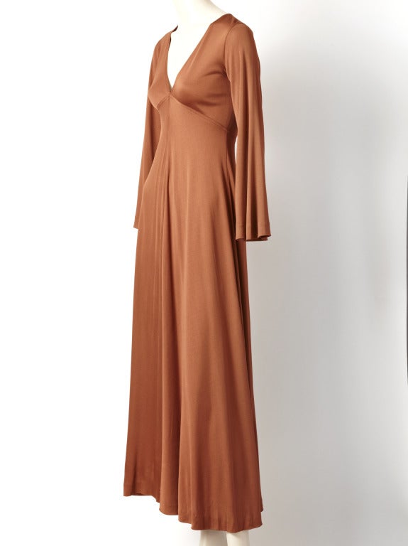 Scott Barrie Matte Jersey Maxi Dress In Excellent Condition In New York, NY