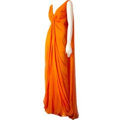 Carolyne Roehm Grecian Inspired Chiffon Gown