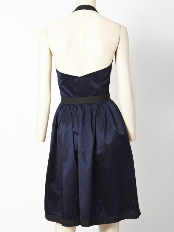 Chanel Hammered Satin Halter Dress In Excellent Condition In New York, NY