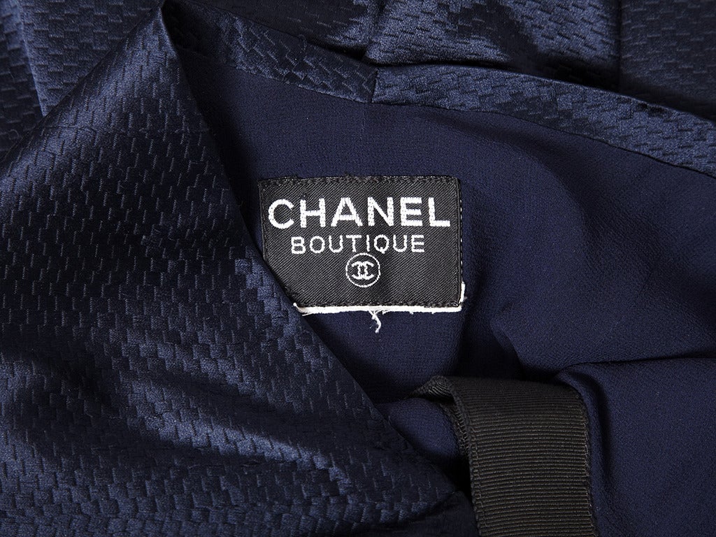 Women's Chanel Hammered Satin Halter Dress