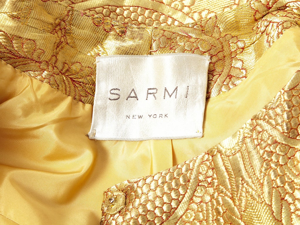 Sarmi Gold Brocade Evening Coat 1